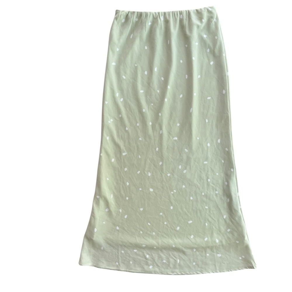Princess Polly Women’s 0 Green White Polka Dot High Waist Day Dreamer Midi Skirt